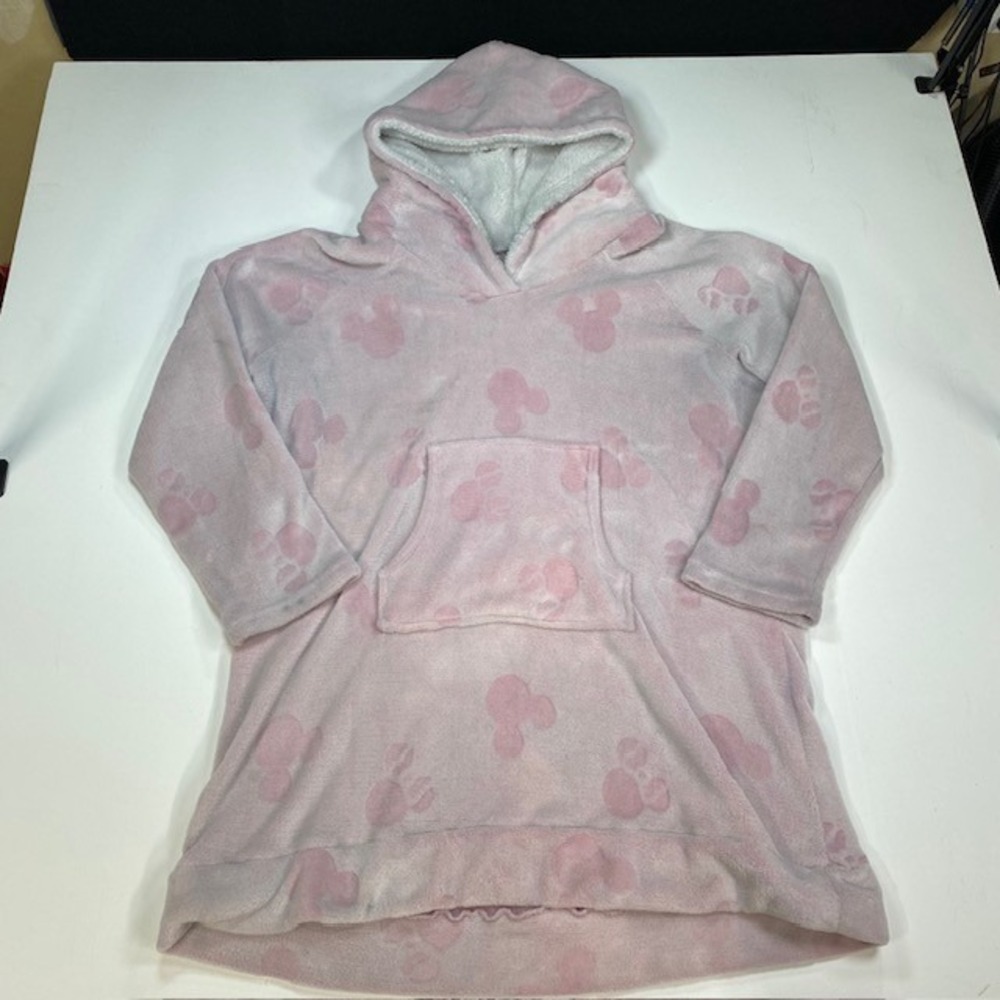 Disney Mickey Mouse Pink Fleece Hooded Blanket Sweatshirt Double Extra Large